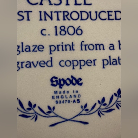 Spode Castle Dinner Plate Blue room Collection Traditions series 10.25" - Picture 6 of 7